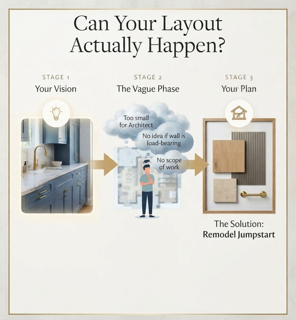 Remodel Jumpstart process — Vision to Plan framework by Tuscany Builders South Orange County